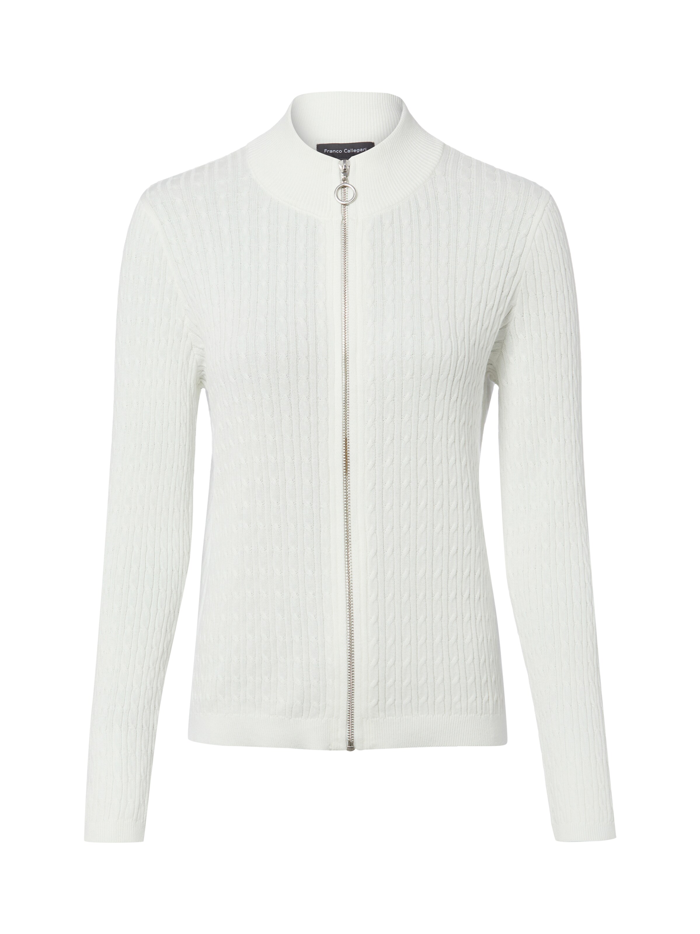 Franco Callegari Knit cardigan in White: front
