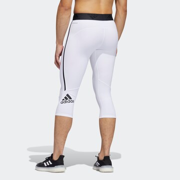 ADIDAS SPORTSWEAR Skinny Workout Pants 'Alphaskin' in White