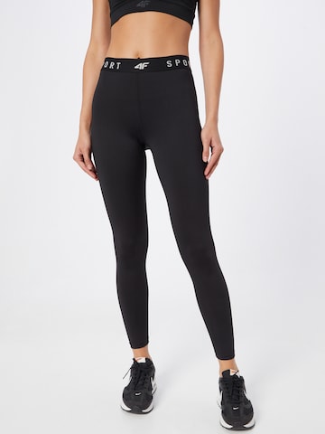 4F Skinny Sporthose in Schwarz: predná strana