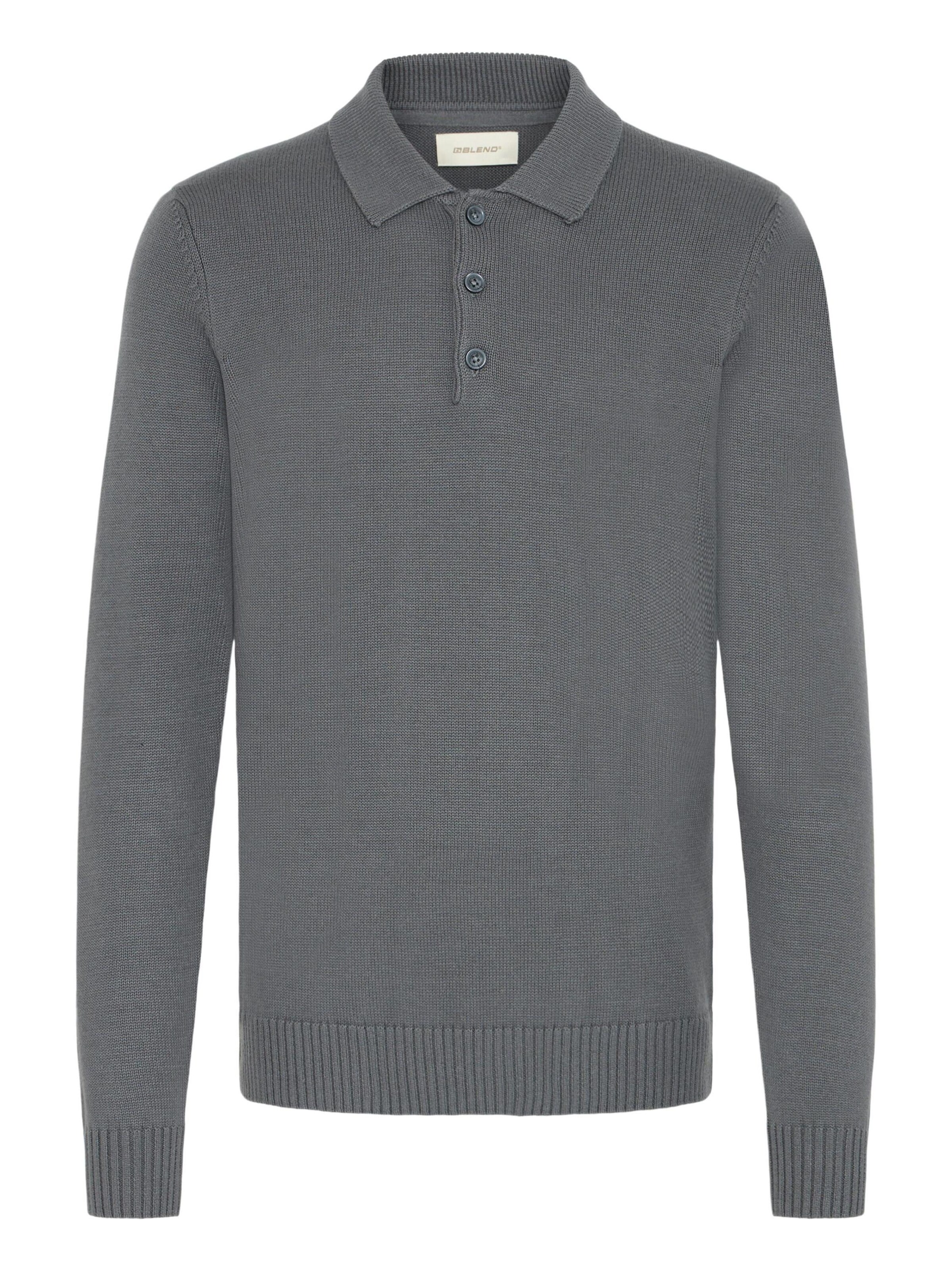 BLEND Strickpullover ' BHDENO ' in Grau: Vorderseite