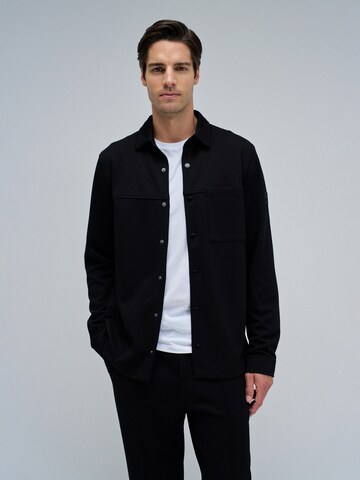 Coupe regular Chemise Salsa Jeans en noir : devant