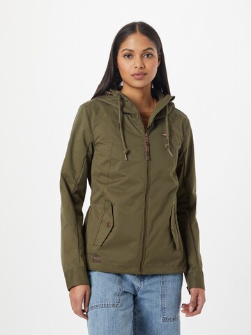 Ragwear Between-season jacket in Green: front