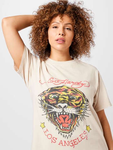 Ed Hardy T-Shirt in Beige