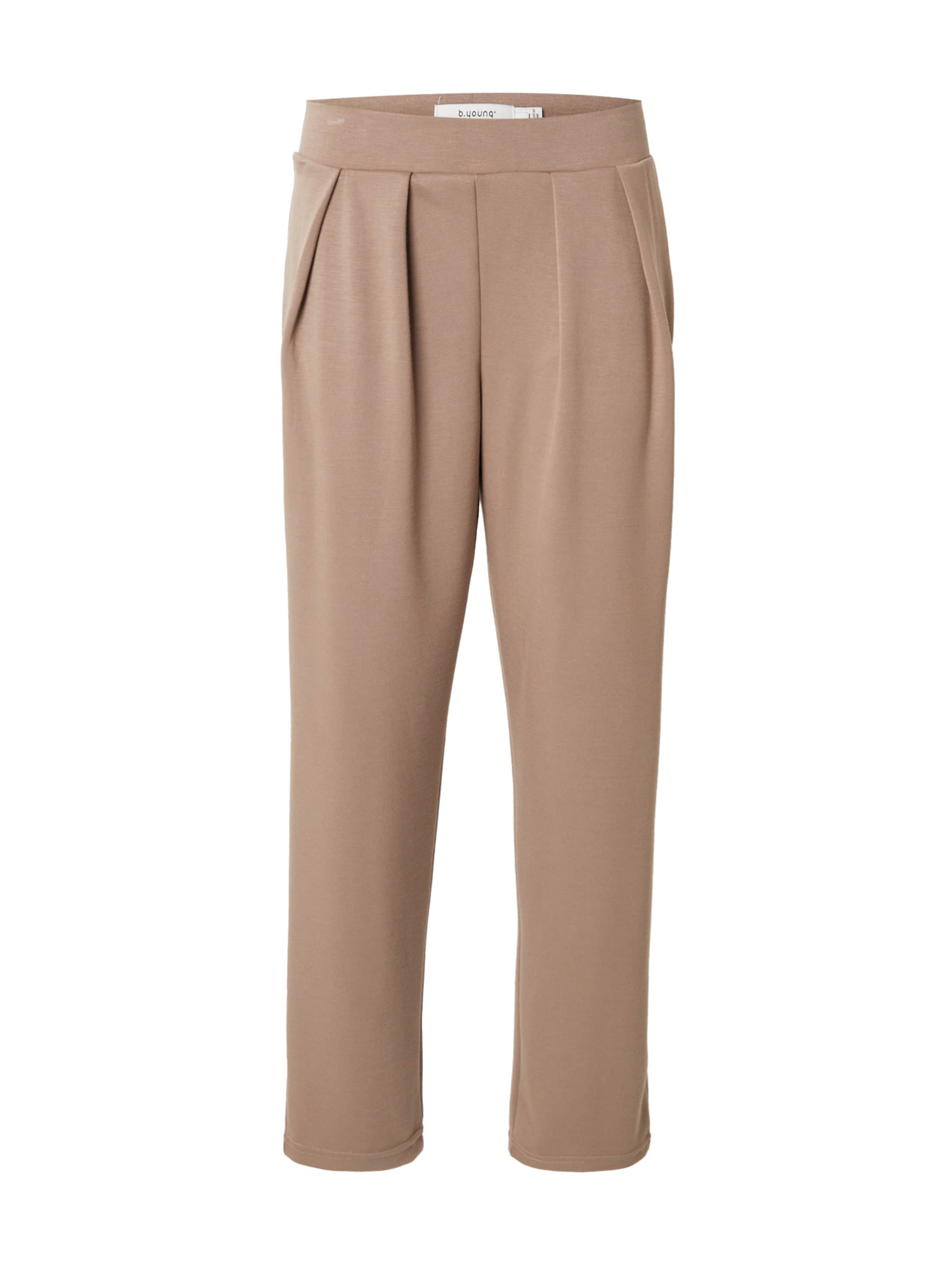 b.young Regular Pleat-front trousers 'BY TULLAS' in Brown: front
