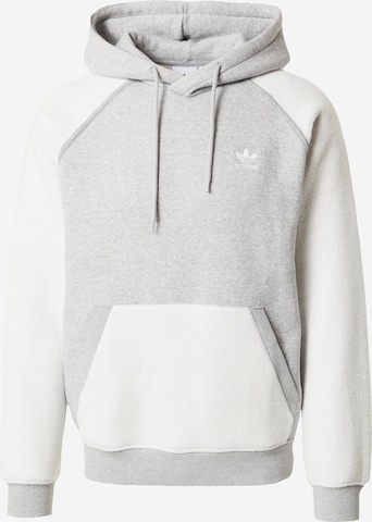 ADIDAS ORIGINALS - Sweatshirt 'Essentials+ Trefoil Reverse Material' em cinzento: frente