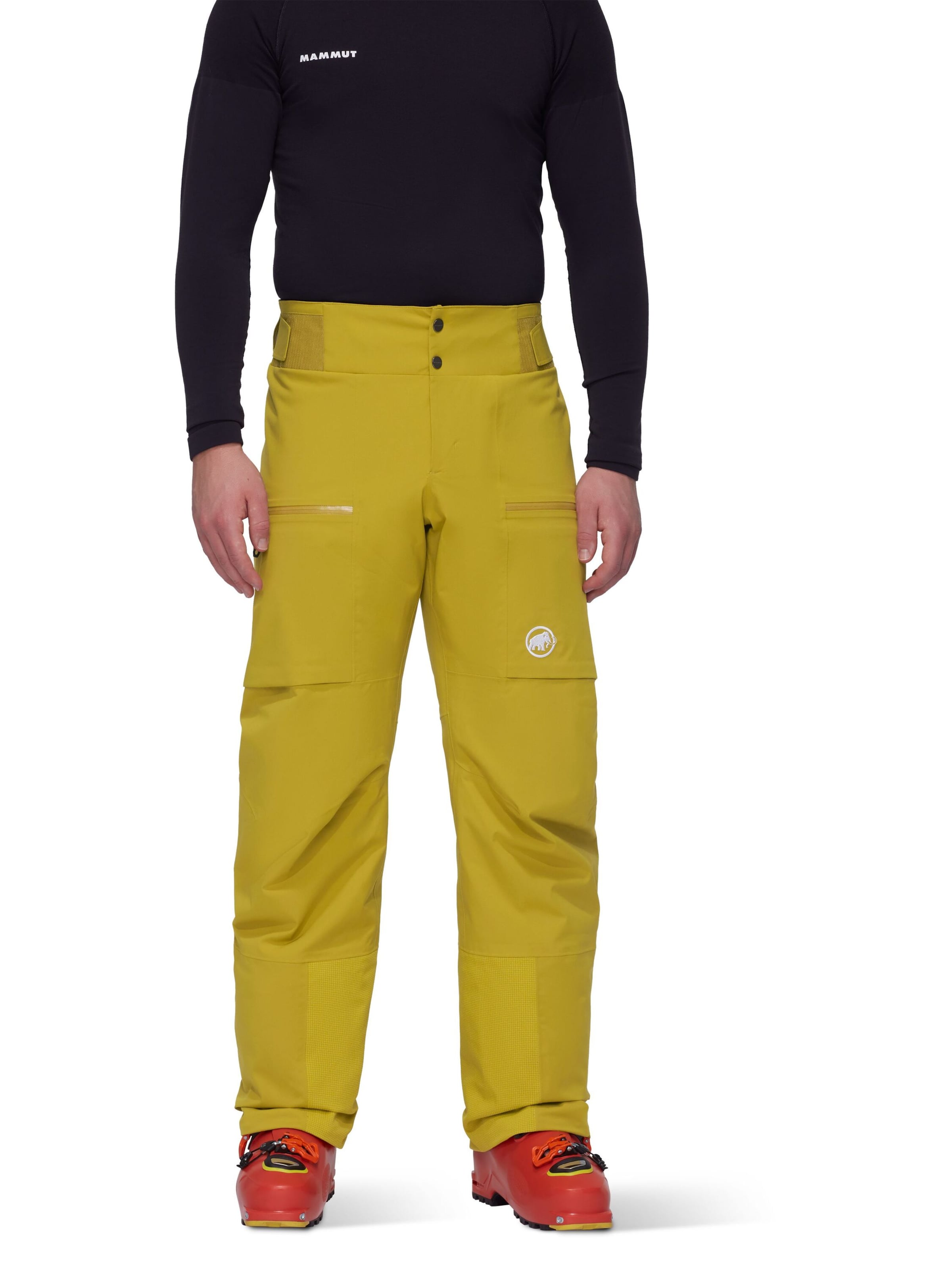 MAMMUT Loose fit Outdoor Pants in Yellow: front