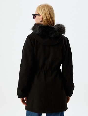 Koton Between-Seasons Coat in Black