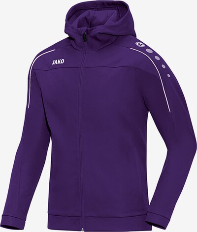 JAKO Athletic Zip-Up Hoodie in Dark purple / White, Item view