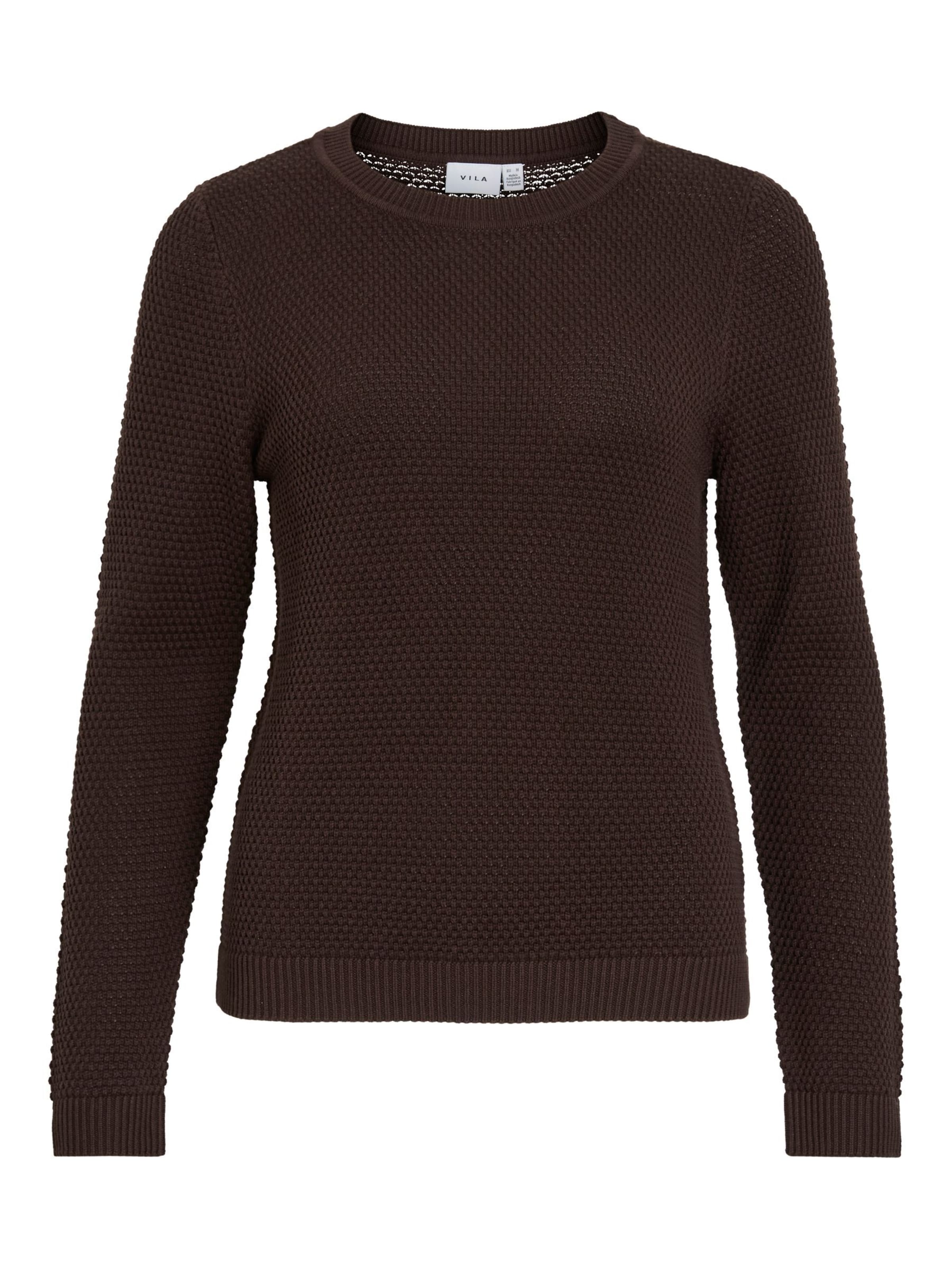 VILA Trui 'VIDalo' in de kleur Chocoladebruin, Productweergave