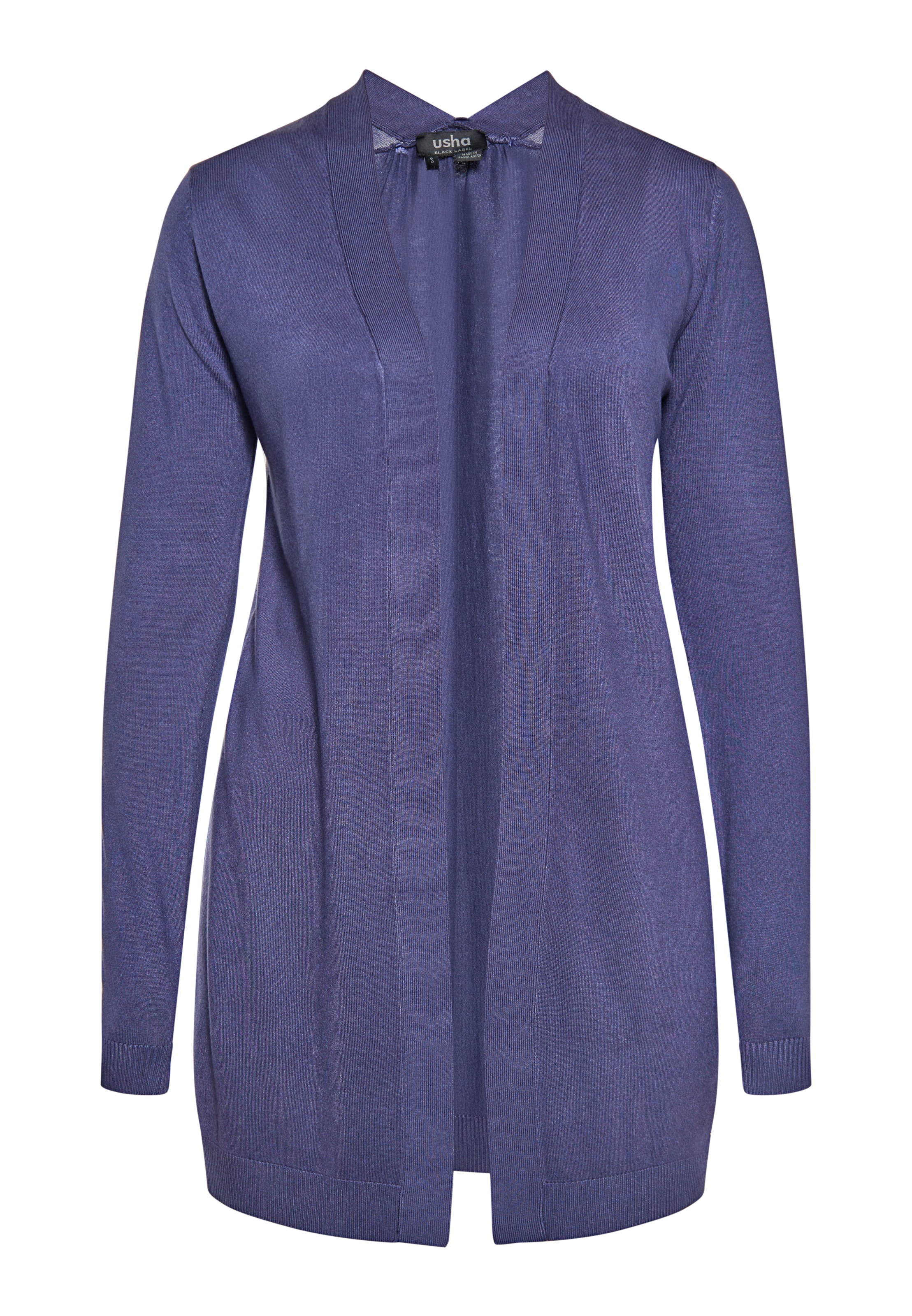 usha BLACK LABEL Knit cardigan in Blue: front