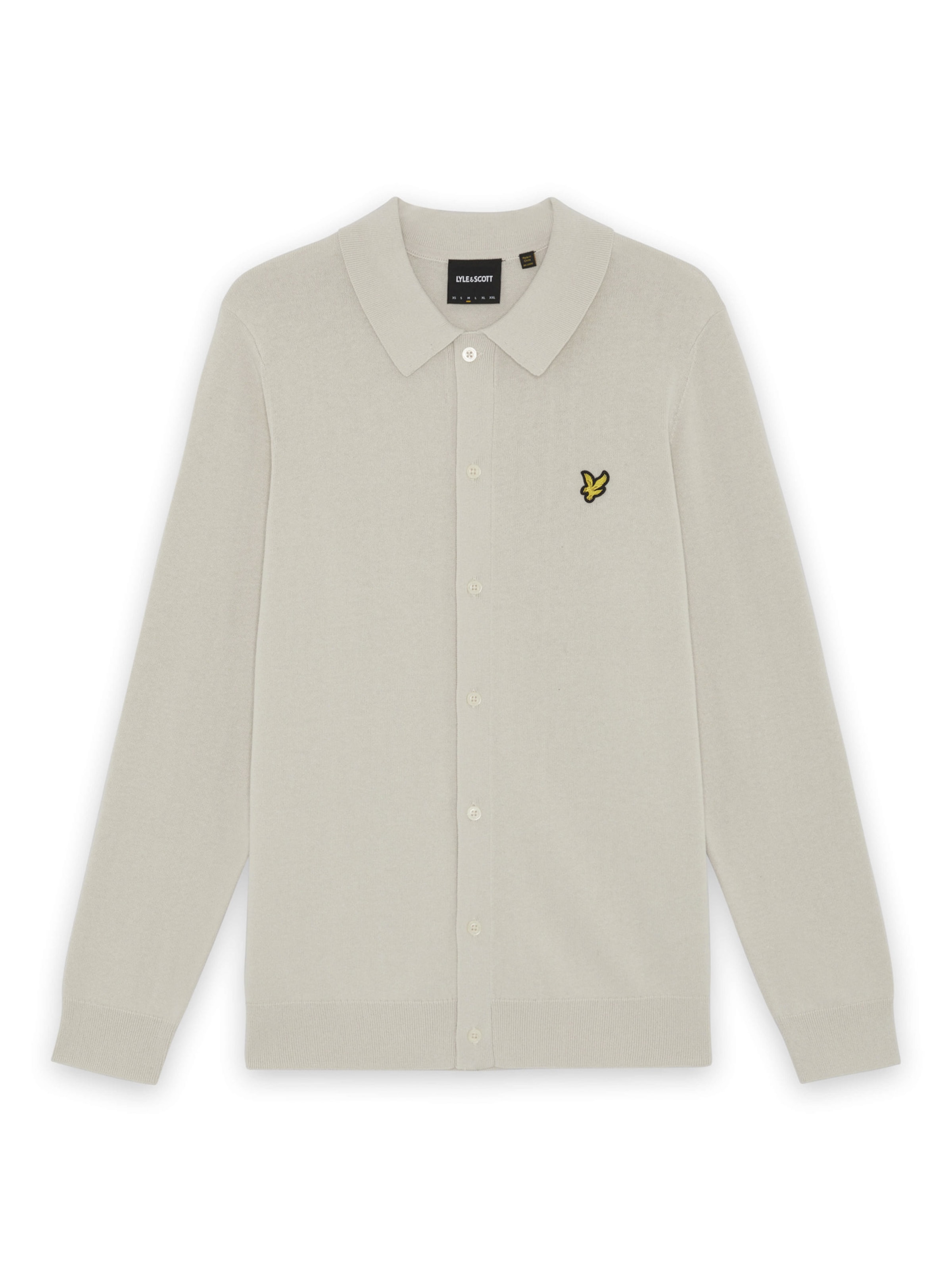 Lyle & Scott Gebreid vest in Beige: voorkant