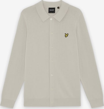 Lyle & Scott Gebreid vest in Beige: voorkant