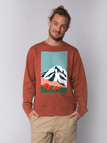 Felpa 'Countryside 04' di Watapparel in marrone: frontale