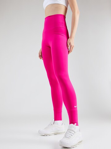 NIKE Skinny Sportovní kalhoty 'One' – pink: přední strana