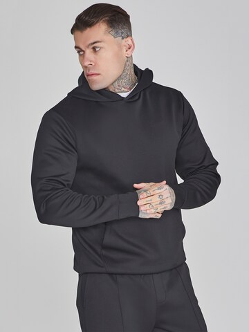 SikSilk Sweatshirt in Zwart: voorkant
