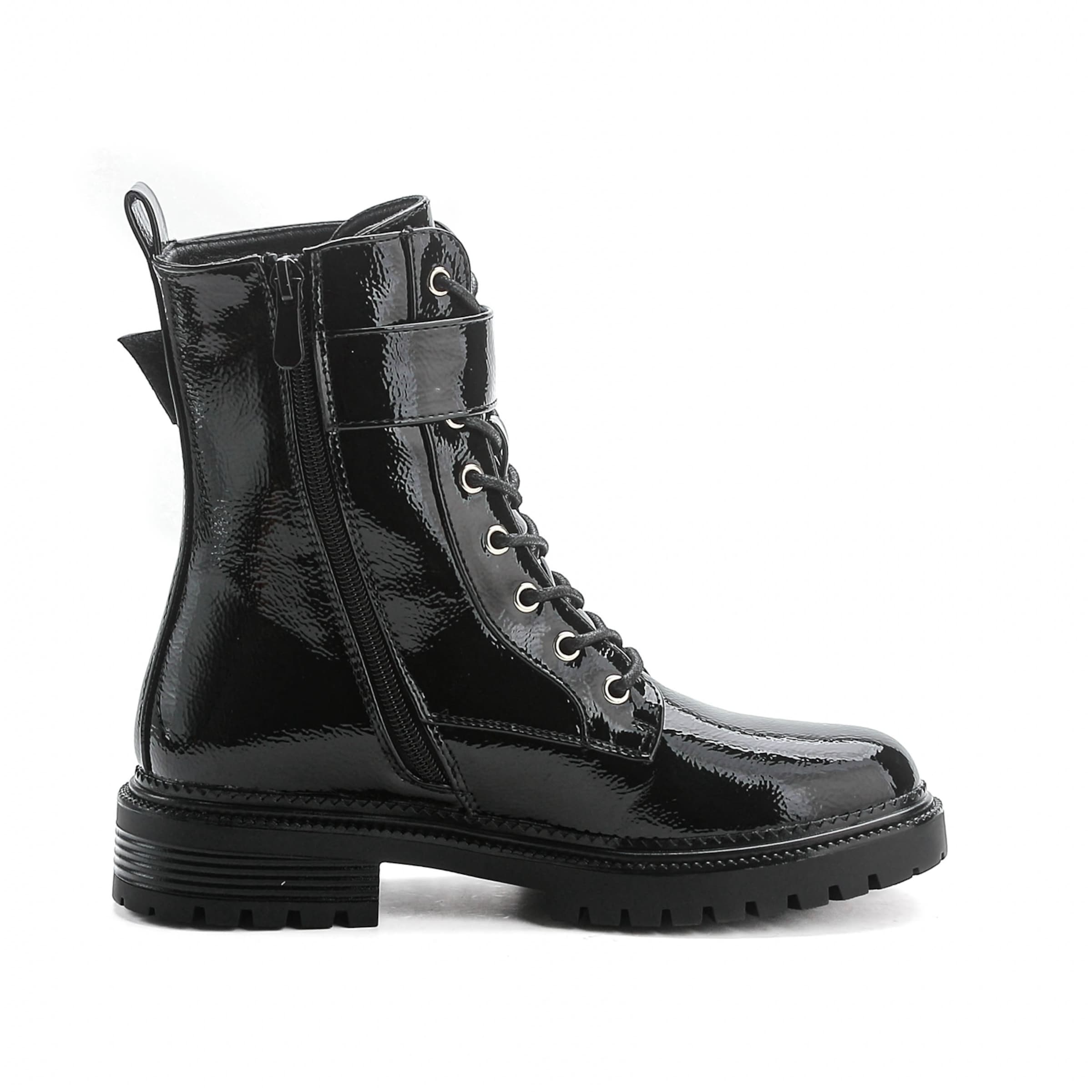 Bottines à lacets Elara en noir