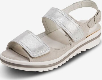 VITAFORM Strap Sandals in Silver: front