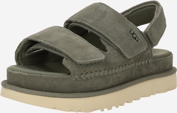 UGG - Sandalias con hebilla 'Goldenstar' en verde: frente