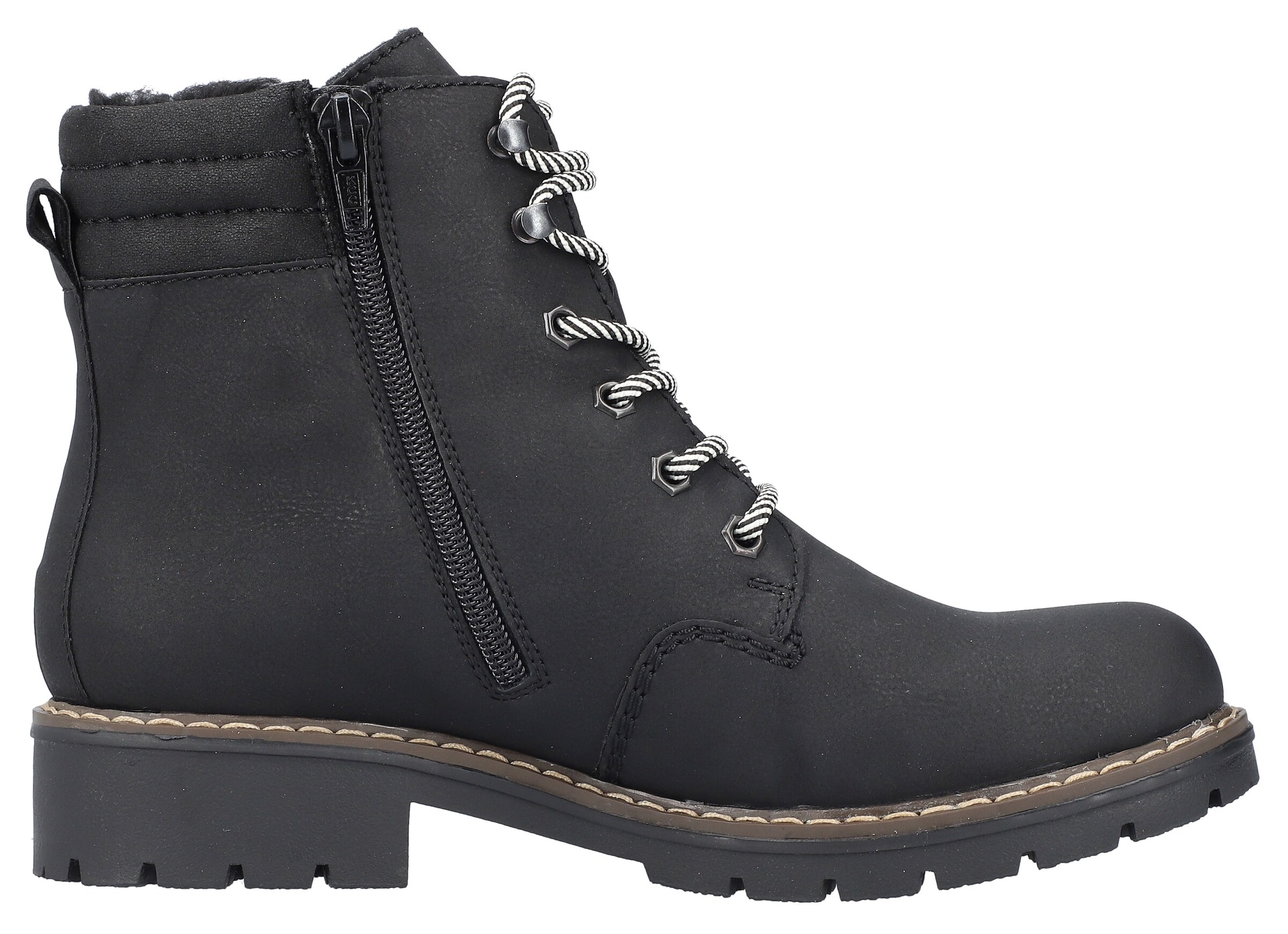 Rieker Gležnarji z vezalkami | črna barva