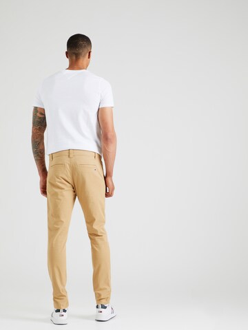 Coupe slim Pantalon chino 'Scanton' Tommy Jeans en beige