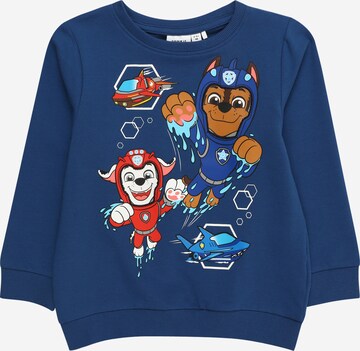 NAME IT Sweatshirt 'FINGH PAWPATROL' in Blauw: voorkant