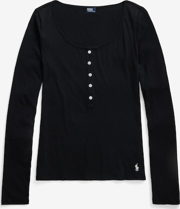 Polo Ralph Lauren Longsleeve ' Whisper Weight Cotton ' in Schwarz: Vorderseite