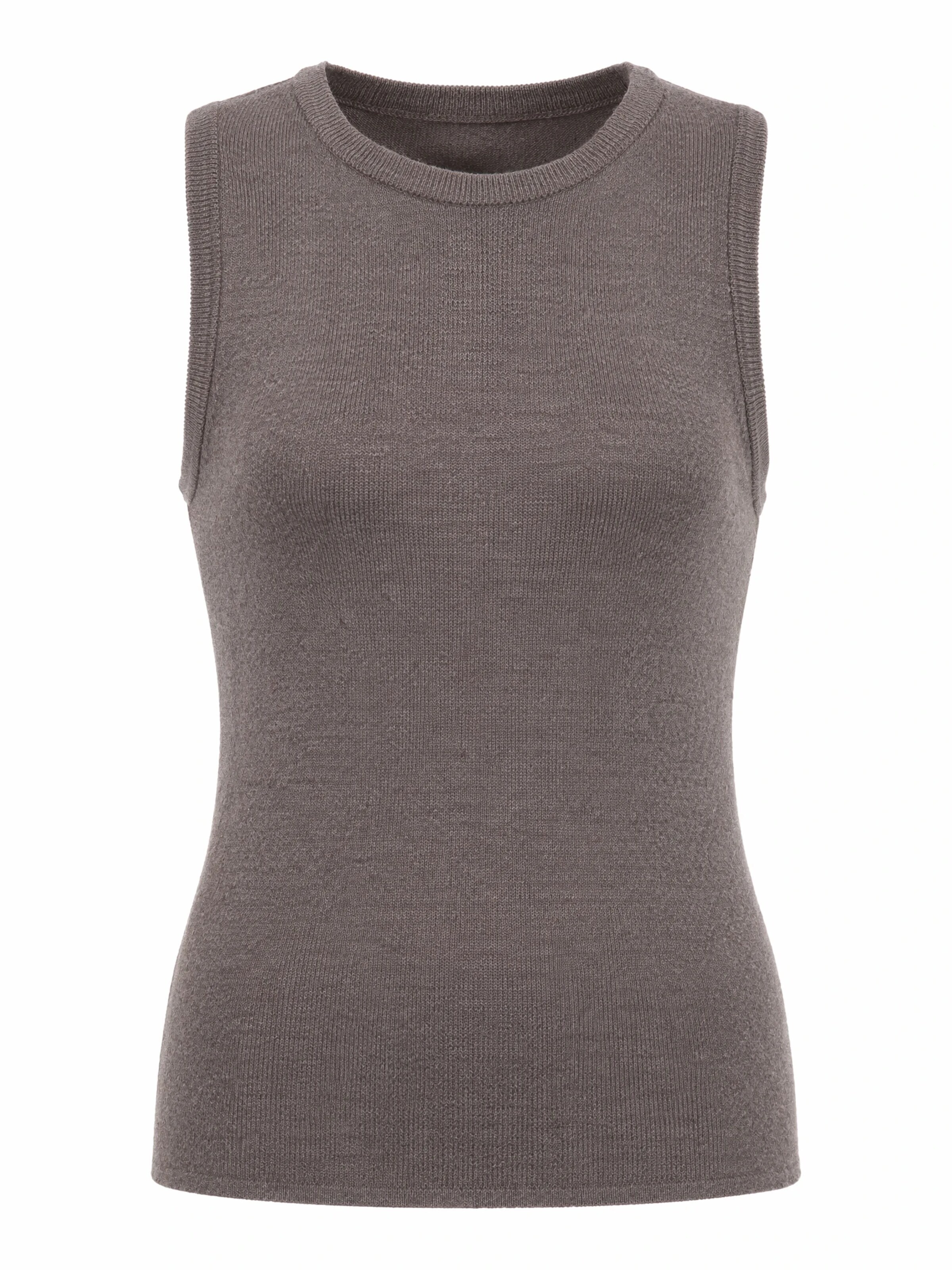 ARACH&CLOZ Knitted Top in Brown: front