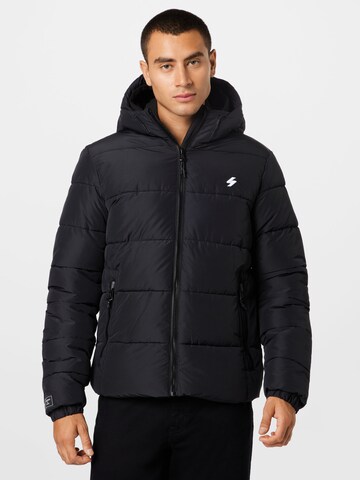 Superdry Winter Jacket in Black: front