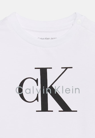 balta Calvin Klein Jeans Marškinėliai