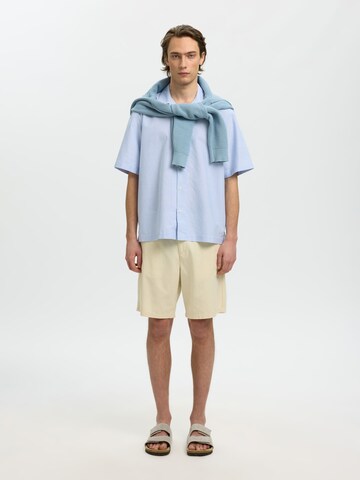 SELECTED - Ajuste regular Camisa en azul