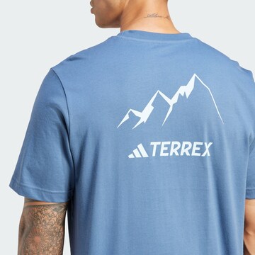 ADIDAS TERREX Functioneel shirt 'Graphic MTN 2.0' in Blauw