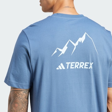 ADIDAS TERREX T-Shirt 'Graphic MTN 2.0' in Blau