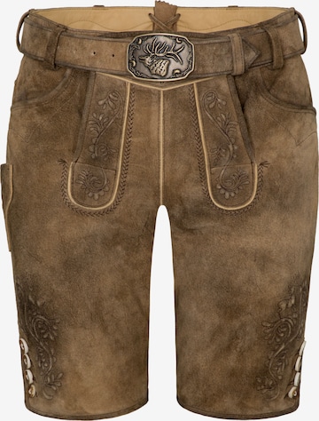 Pantalon folklorique 'Everest' SPIETH & WENSKY en marron : devant