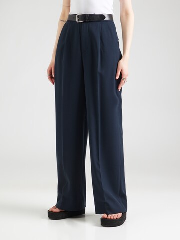 Copenhagen Muse Wide leg Trousers with creases 'TAILOR' in Blue: front