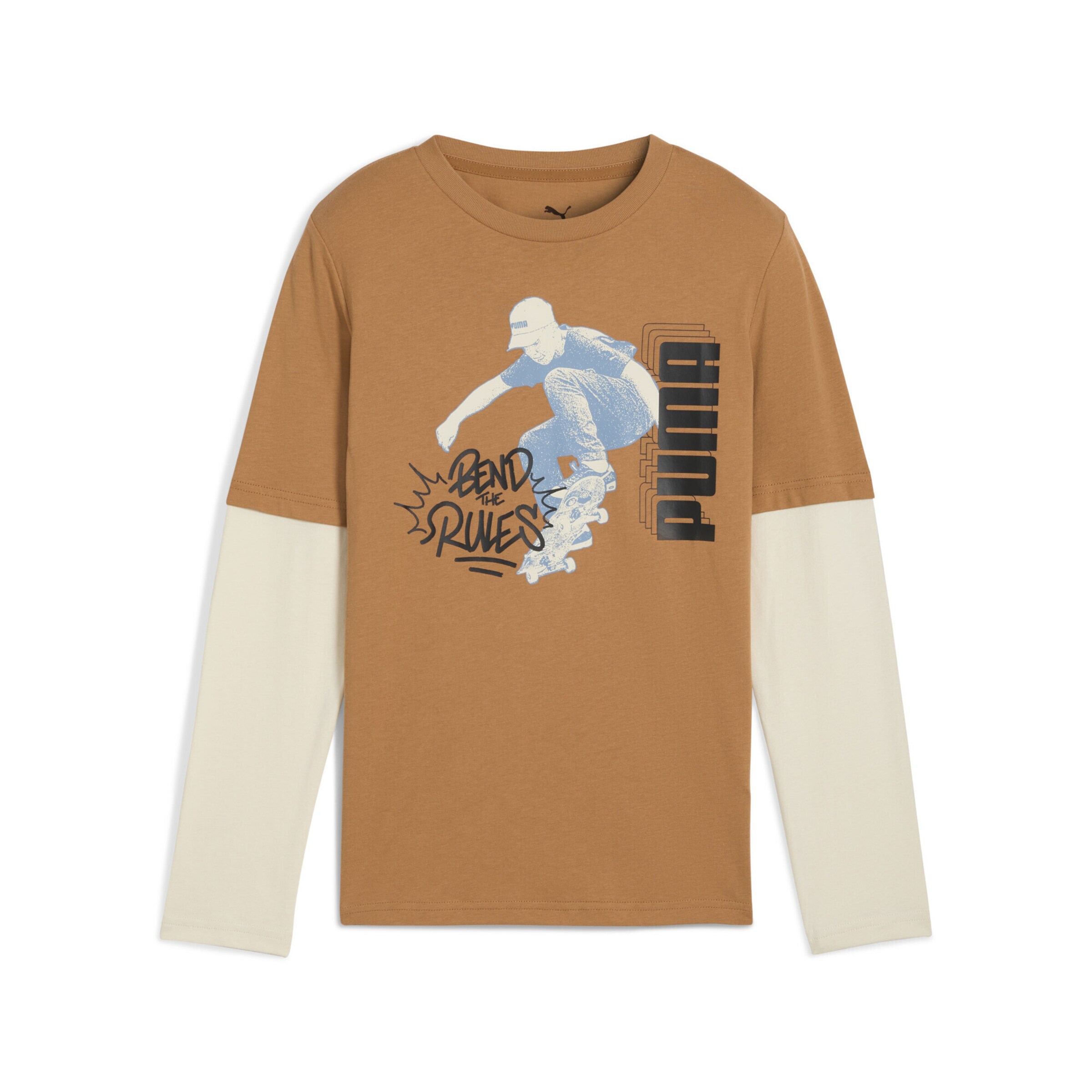 PUMA Shirt 'Mid90s' in Brown: front