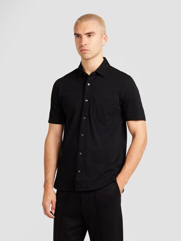 Banana Republic Slim fit Button Up Shirt in Black: front