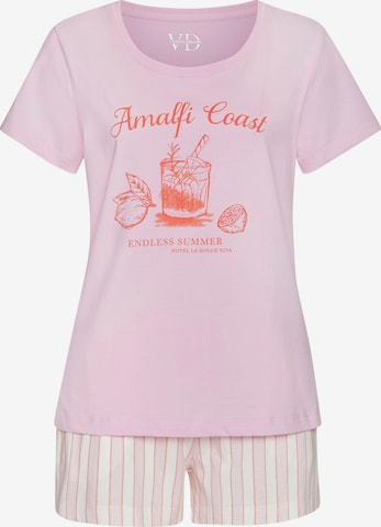 VIVANCE Korte pyjama in Roze: voorkant