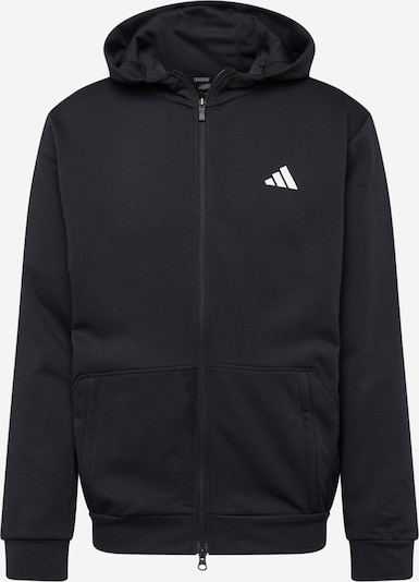 ADIDAS PERFORMANCE Sudadera con cremallera deportiva 'Pump Workout' en negro / blanco, Vista del producto