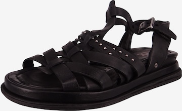 A.S.98 - Sandálias com tiras em preto: frente