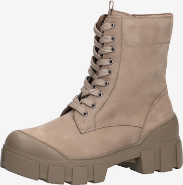 CAPRICE Lace-Up Ankle Boots in Brown: front