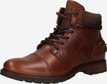 BULLBOXER Lace-Up Boots in Brown: front