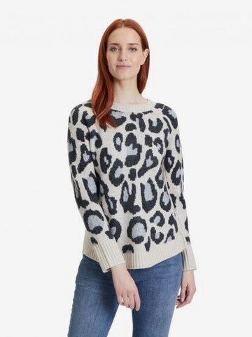 Betty Barclay Strickpullover mit Leoprint in Beige: predná strana