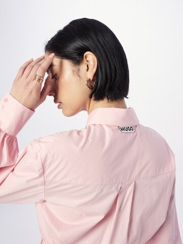 HUGO Shirt Dress 'Kaisanna' in Pink