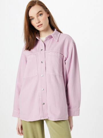 TOM TAILOR DENIM Between-season jacket in Purple: front