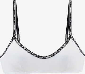 Copenhagen StudiosBustier Bikini gornji dio - bijela boja: prednji dio
