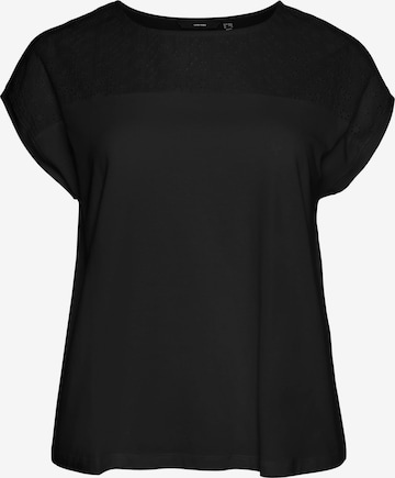 Vero Moda Curve T-Shirt 'VMCKAYA' in Schwarz: Vorderseite