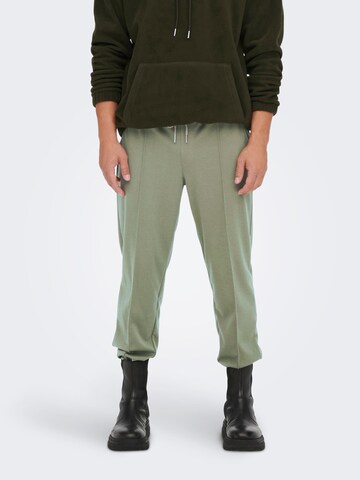 Only & Sons Regular Pants 'Oxley' in Green: front