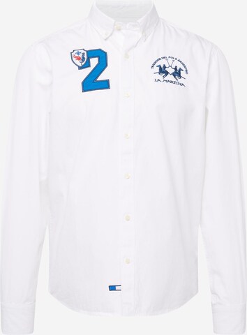 La Martina Regular fit Button Up Shirt in White: front