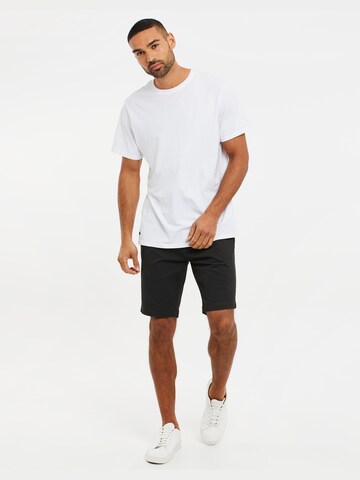 Threadbare Slimfit Shorts 'Northsea' in Schwarz