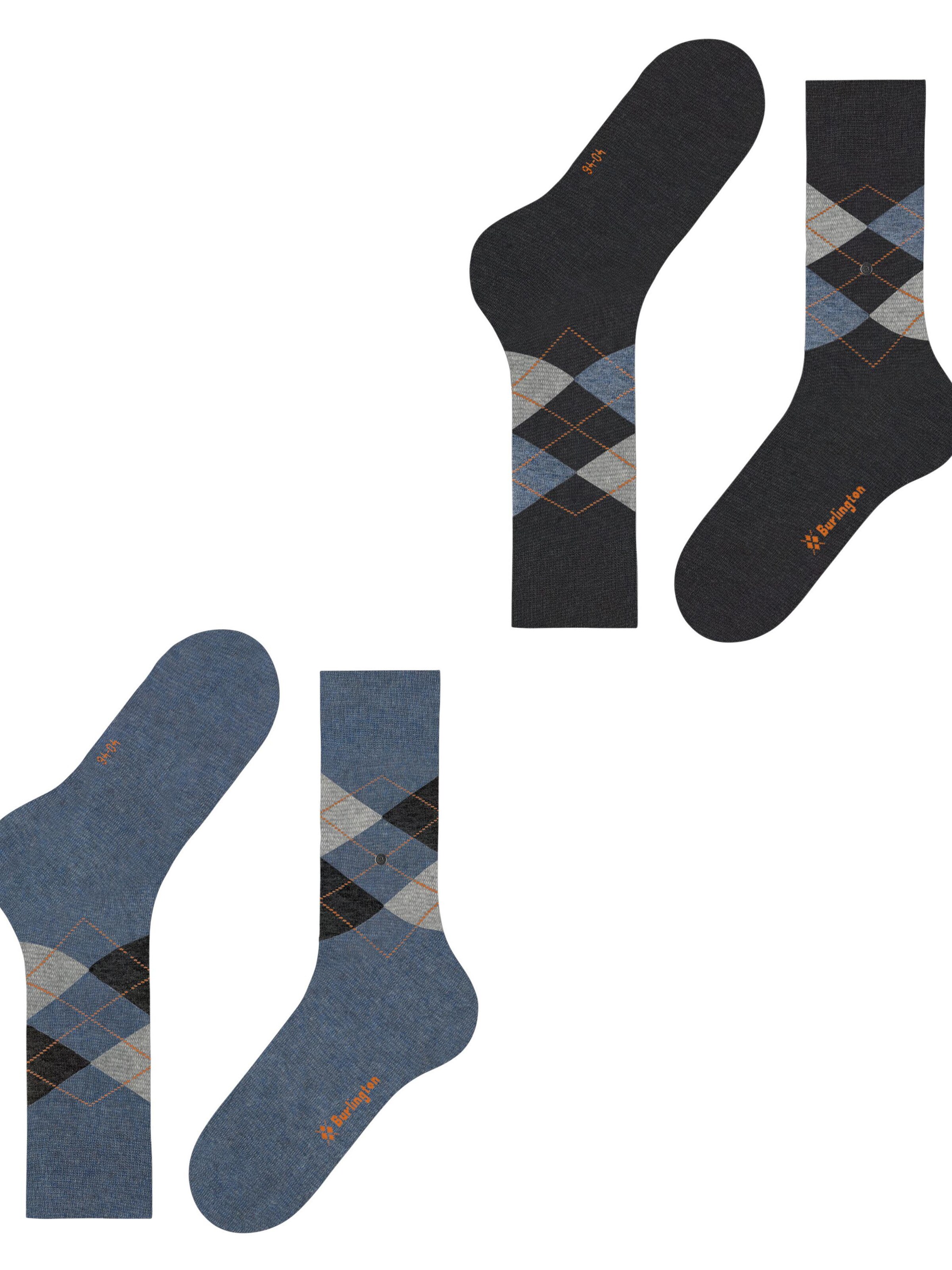 BURLINGTON Socks 'Everyday Argyle' in Blue